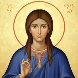 an orthodox christian icon of lain iwakura