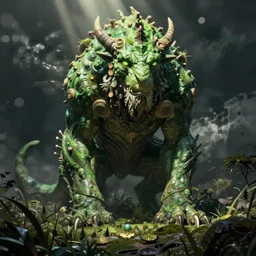 d&d concept art of a green creature