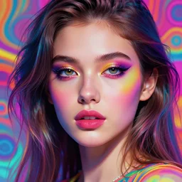 beautiful, young woman, detailed gorgeous face, vaporwave aesthetic, synthwave, colorful, psychedelic, artstation, concept art, smooth, extremely sharp detail, finely tuned detail, ultra high definition, 8 k, unreal engine 5, ultra sharp focus, illustration, art by artgerm and greg rutkowski and alphonse mucha