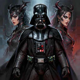 symmetry!! gantz portrait of megan fox as a female darth vader, unholy, intricate, highly detailed, dynamic lighting, digital art, digital painting, artstation, terence nielsen, sharp focus, illustration, art by artgerm and greg rutkowski and moebius, 8 k
