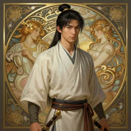 Avatar Aang, D&D, fantasy, intricate, elegant, highly detailed, digital painting, artstation, concept art, matte, sharp focus, illustration, art by Artgerm and Greg Rutkowski and Alphonse Mucha