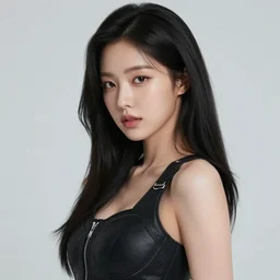 Lee Jin-Eun by Vincent Di Fate, rule of thirds, seductive look, beautiful, in intergalactic hq