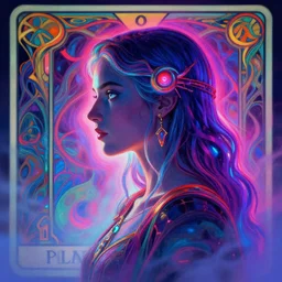 side portrait, imogen poots, paladin, gloomhaven, organic painting, hard edges, neon, psychedelic, art nouveau, tarot card, ray tracing, volumetric fog, depth of field, award winning, luminescent, octane render, by greg manchess, frank frazetta, jeremy mann, mucha, greg rutkowski, jesper ejsing, rhads, ilya kuvshinov