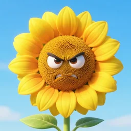 angry sunflower monster
