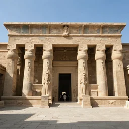 beautiful ancient egyptian temple, photorealistic, octane render, rtx, hdr, unreal engine, widescreen 8 k, studio ghibli, pixar, disney
