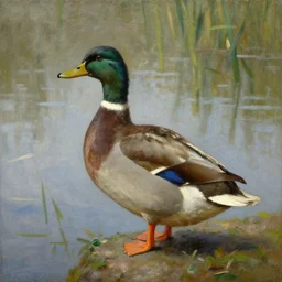 a duck on the prowl oil painting erik bulatov