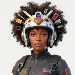 a portrait of a young beautiful elite 👧🏿 gundam pilot with an intricate, detailed, urban inspired hiphop afro futuristic helmet, vector behance hd by jesper ejsing, by rhads, makoto shinkai and lois van baarle, ilya kuvshinov, rossdraws, illustration, hd, 3 2 k, art by ilya kuvshinov and gustav klimt