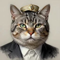 anthropomorphic cat donald rumsfeld, elegant intricate digital painting artstation concept art by mark brooks and brad kunkle detailed