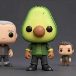 fashion model pixar full body character kanye west wearing avocado head action figure funko pop, nendoroid, octane render, cgsociety, ufotable,, disney, pixar, 8 k, hd, dof, volumetric lighting cute, by alex ross