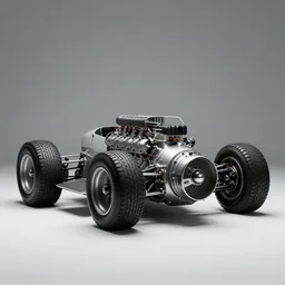 automobile, studio, futuristic, patrick kelley, vergil exner, vintage car, industrial design concept, big engine, full view. blank background.