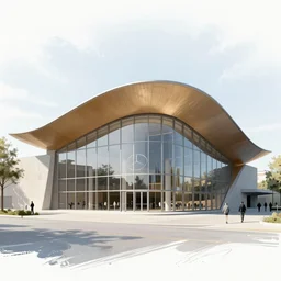 mercedes exhibition center exterior designed by antoni gaudi, and concept art