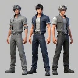 3 d model of male character from final fantasy 3, renders on unreal 3 d, concept art, digital art, final fantasy style, manga, cell shading, nintendo ds, ray tracing, unreal 4 d, trending on artstation, chrono trigger,