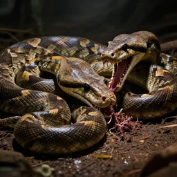 devouring boas and jacqin, dramatic lighting, cinematic, establishing shot, extremely high detail, photorealistic, cinematic lighting