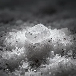 salt crystals, macro photography, scientific