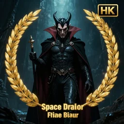 space dracula, dark fantasy art, award - winning movie frame, full hd 4 k