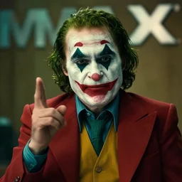 don rickles as the joker, in a feature film by paul thomas anderson, realistic, cinematic lighting, imax film, 4 k