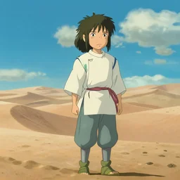 haku from spirited away as a prince in the desert
