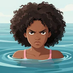 ultra detailed illustration of a angry afro american girl covered in a sea of liquid chrome, metal material, lost in a dreamy orental realm by Victo Ngai, Andrew Thomas Huang, Ohrai Noriyoshi,, colorful, front view, synthwave, 8k, coherent, artgerm, uplifting, magical composition, artstation