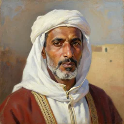 a beautiful portrait painting of life in north africa, masterpiece by famous artist nasreddine dinet, artstation
