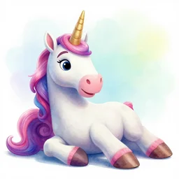 unicorn relaxing, trex relaxing colorful, modern, disney, in style of pixar, highly detailed, sharp focus, digital water color