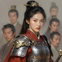 portrait of a beautiful young chinese warrior in armor, by artgerm, nick silva, ja mong, greg rutkowsky, digital, soft painting, photorealism, skin reflections