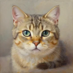 a beautiful oil painting art of a cat