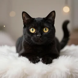 black cat in heaven
