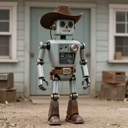 (((((1950s robot cowboy. muted colors.))))) by Jean-Baptiste Monge !!!!!!!!!!!!!!!!!!!!!!!!!!!