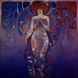 the brittle. digital painting, vertical, intricate, beautiful, detailed, grunge, illustration, abstract art by mucha and el lissitzky and malevich and kandinsky, trending on artstation. blue, dark red and dark purple color scheme, gradient darker to bottom