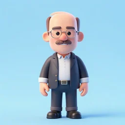 walter white as an 3d cartoon character