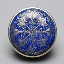 lapis lazuli with a silver and gold fractal filigree, hyper detailed