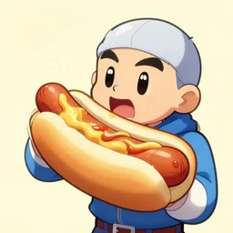 Sans Undertale Eating A Hotdog, digital art, 4K