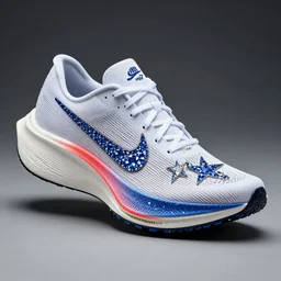 Nike Alphafly running shoe inspired by jewelry, sold at Sotheby\'s, inspired by star sapphires, Sigma 85mm f/8 1/1000 sec shutter, high detail concept, 4K UHD, Octane render, Unreal engine