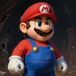 A realistic portrait of Super Mario by Frank Frazetta, Dark Fantasy, Epic Lighting, 4K