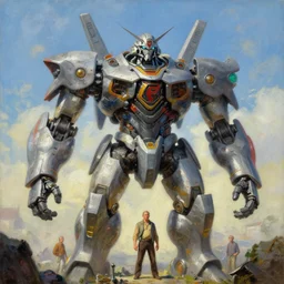 a giant thai architecture mecha, tim hildebrandt, wayne barlowe, bruce pennington, donato giancola, trending on artstation, cinematic composition, beautiful lighting, hyper detailed, 8 k, oil on canvas