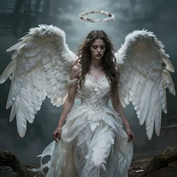 slowly and quietly beauty is like an angel carrying destruction how something so beautiful can carry so much evil but there is no angel in the world who is not destructive as their greed in the end it will destroy them all they think they can handle it but greed can not be bewitching fear madness