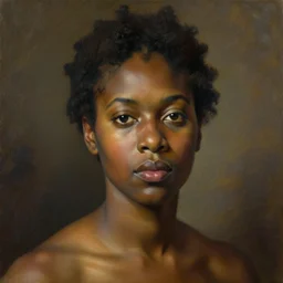 a painting of a woman portrait, harlem renaissance