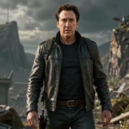 Nicolas Cage, hypermaximalistic, high details, dramatic lighting, epic scenery, cinematic, 8k resolution, beautiful detailed, insanely intricate details, artstation trending, octane render, unreal engine,
