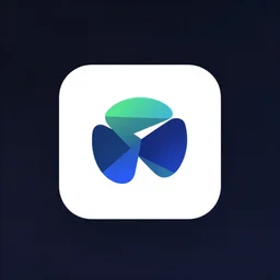 modern app geometric logo for virtual reality, red green blue colors