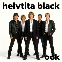 early 9 0 s 4 ad album cover for a band called helvetica black