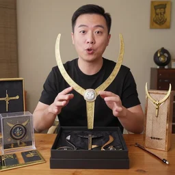 of a youtuber unboxing the ark of the covenant