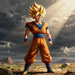 caricature of Joe Biden going super Saiyan