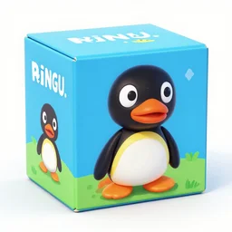 3 d box art for a pingu game