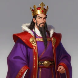 king with a purple and scarlet robe, artstation