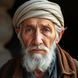 highly detailed photo of a kurdish elderly man,