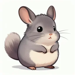 beautiful detailed cute character design of a cartoon fat fluffy chinchilla, tlk, tlk, in the style of'the jungle book'profile pic. deviantart adoptable, style of maple story and zootopia, portrait studio lighting by jessica rossier and brian froud in the style of disney balto, artstation deviantart alphonse mucha chinchilla