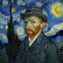 the american gothic painting, highly detailed, digital painting, artstation, concept art, smooth, sharp focus, by vincent van gogh