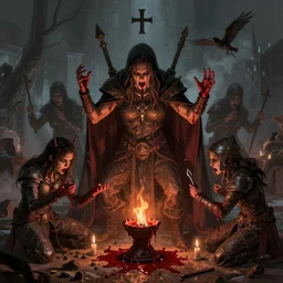 tweakers addicts performing ritual blood magick greg rutkowski artstation