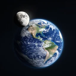 moon crashing into planet earth