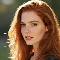 beautiful redhead woman, Photography, backlight, Portrait, 35mm, Closeup